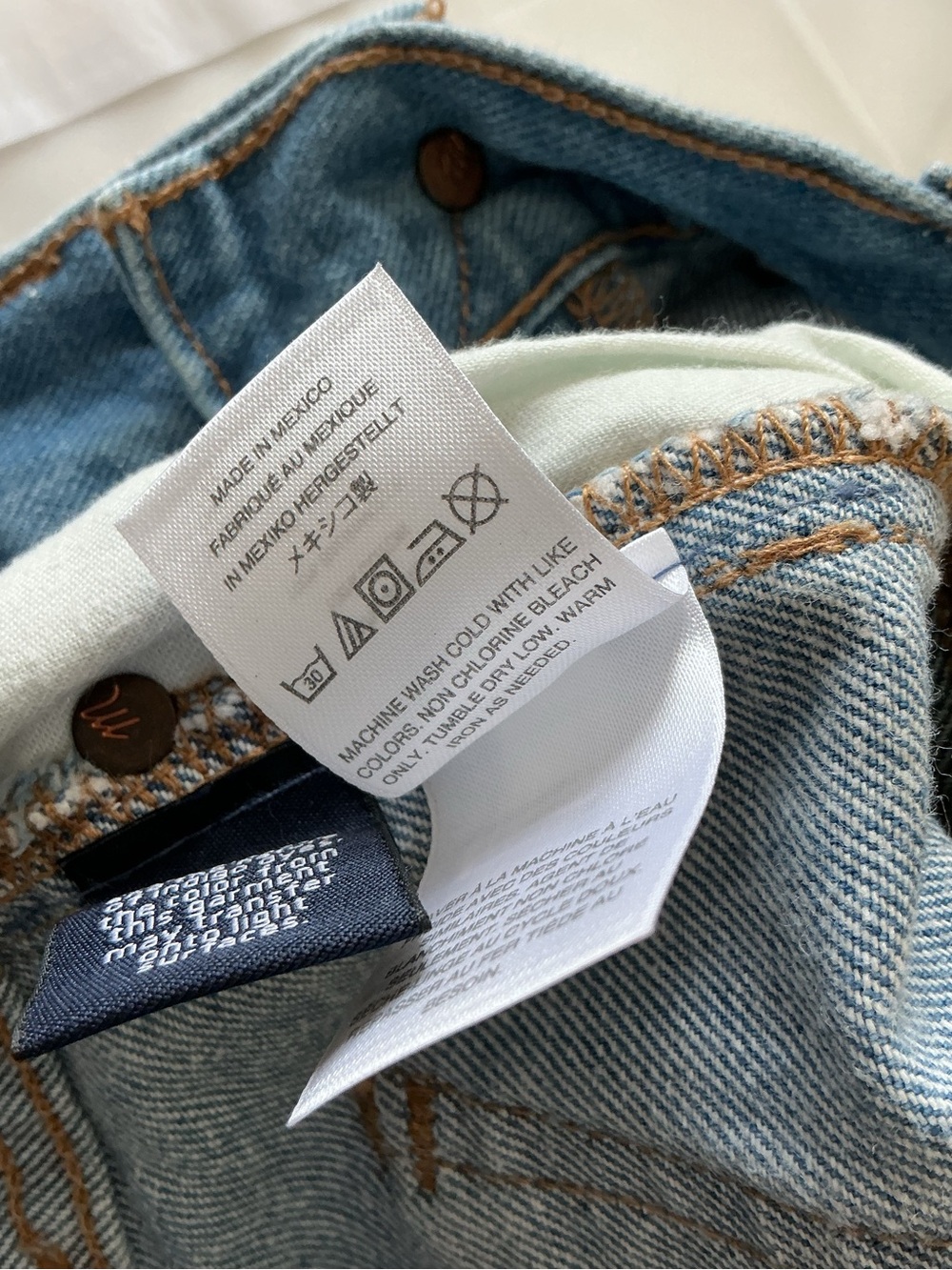 Madewell Perfect Vintage Jean Shorts High Rise 100% Cotton Raw Hem - Picture 6 of 8